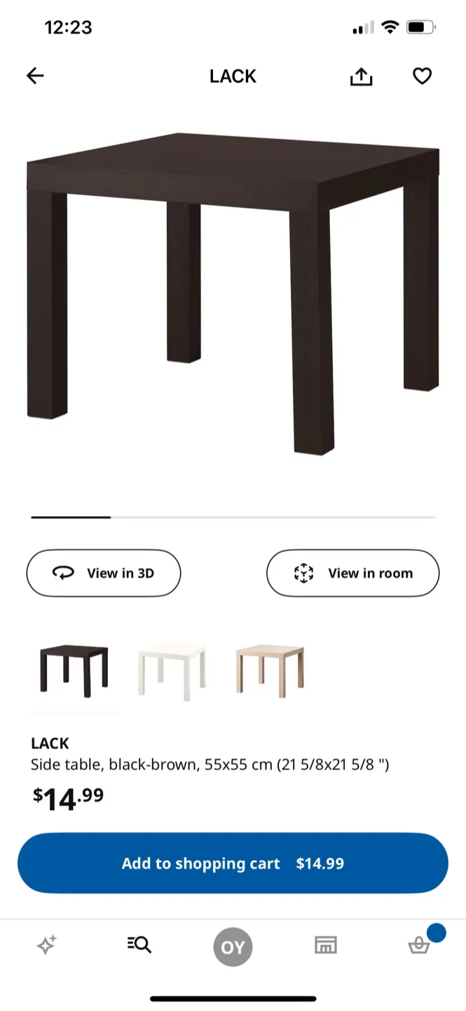 IKEA Lack Side Table - Black-Brown image indicator(2)