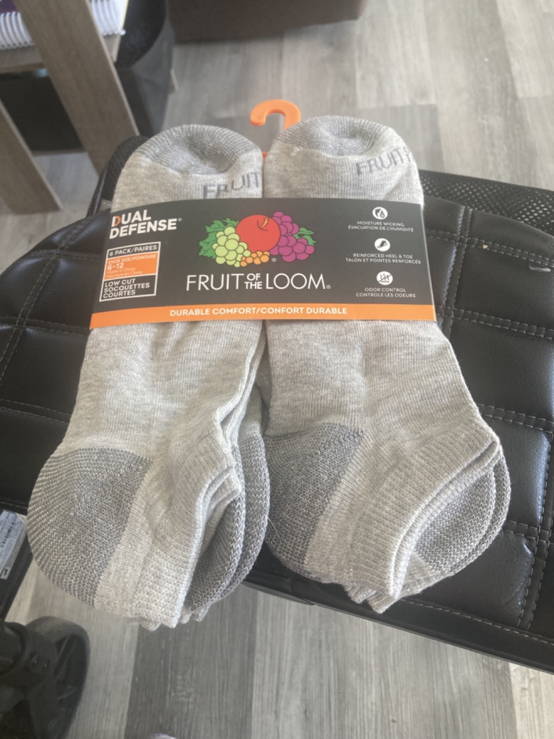 Fruit of the Loom Dual Defense Low Cut Socks - 6 Pack