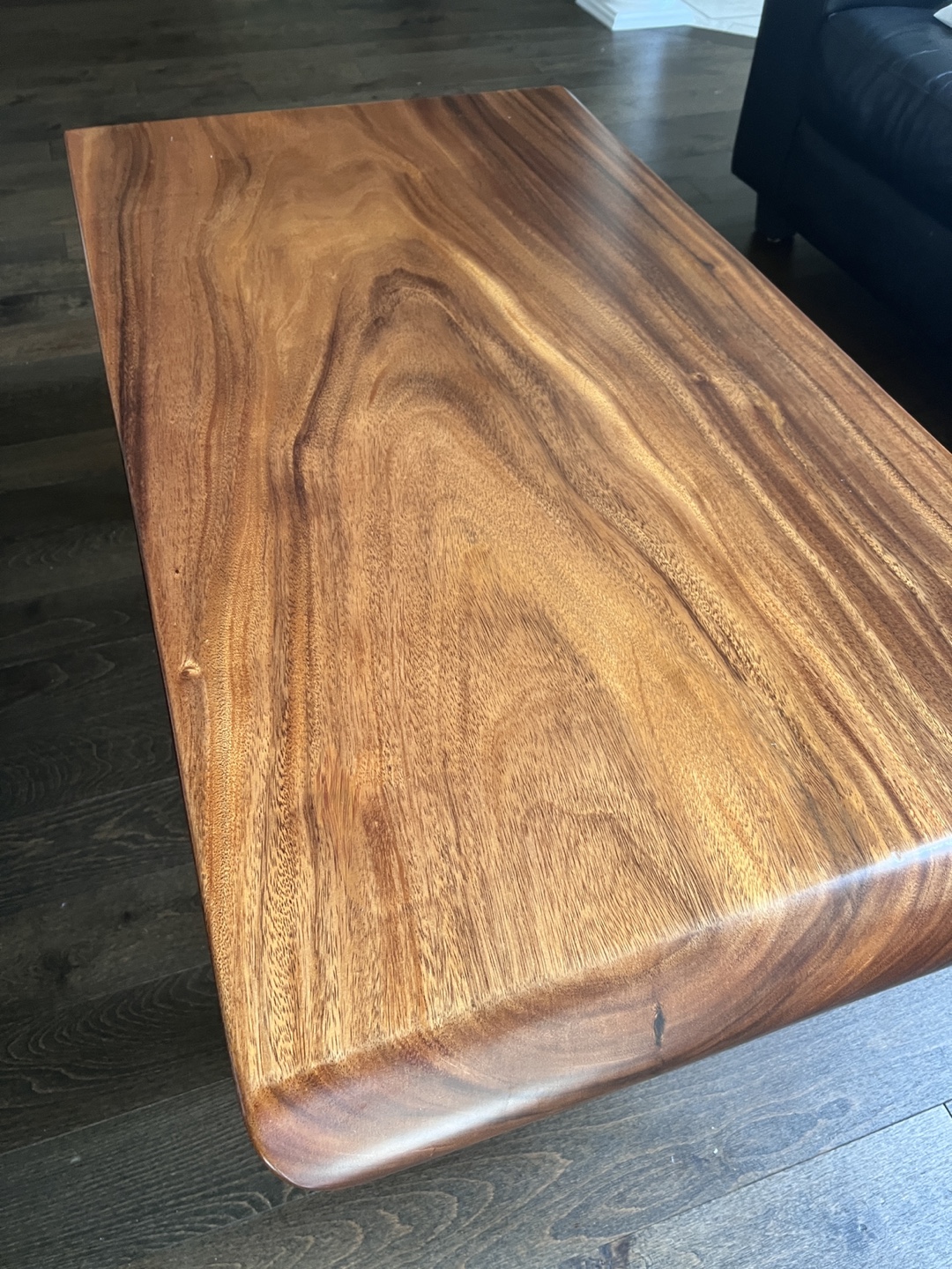 Live Edge Coffee Table with Black Metal Legs - photo 5
