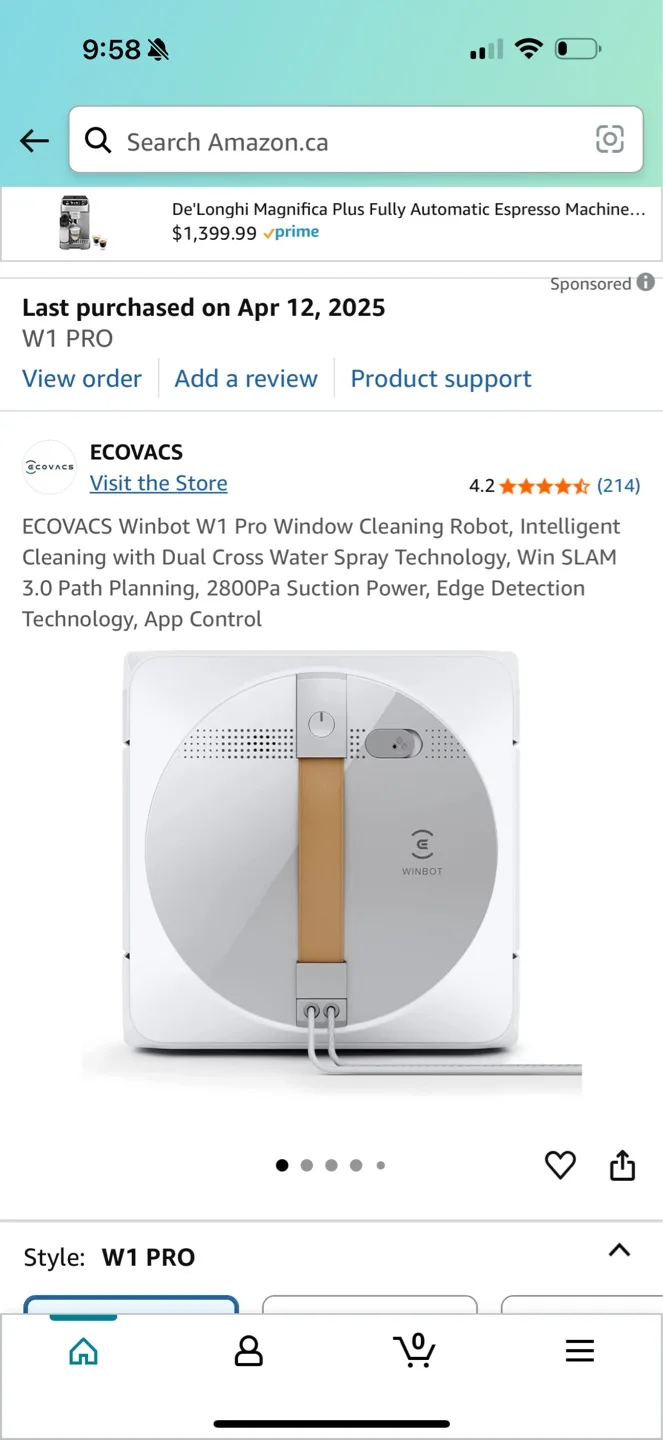 ECOVACS WINBOT W1 Pro Window Cleaning Robot thumbnail