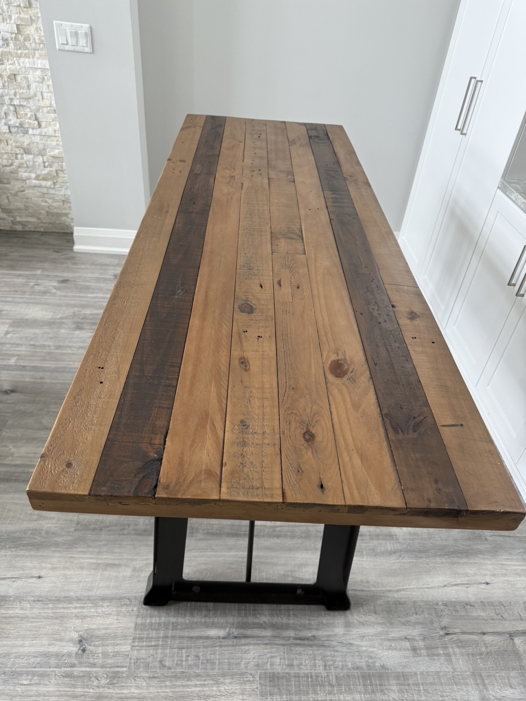 Rustic Farmhouse Style Wood and Metal Console Table - photo 2