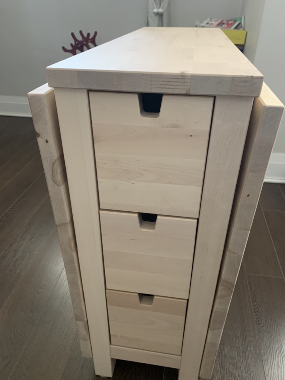 IKEA Drop-Leaf Table with Drawers - photo 2