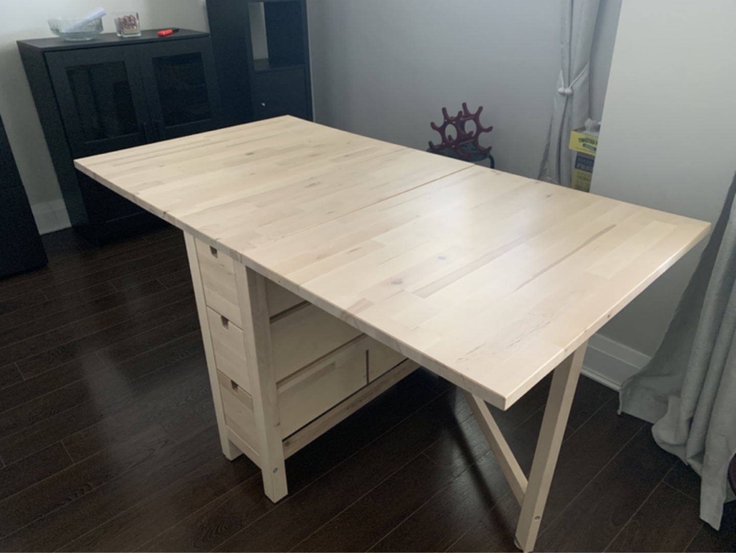 IKEA Drop-Leaf Table with Drawers