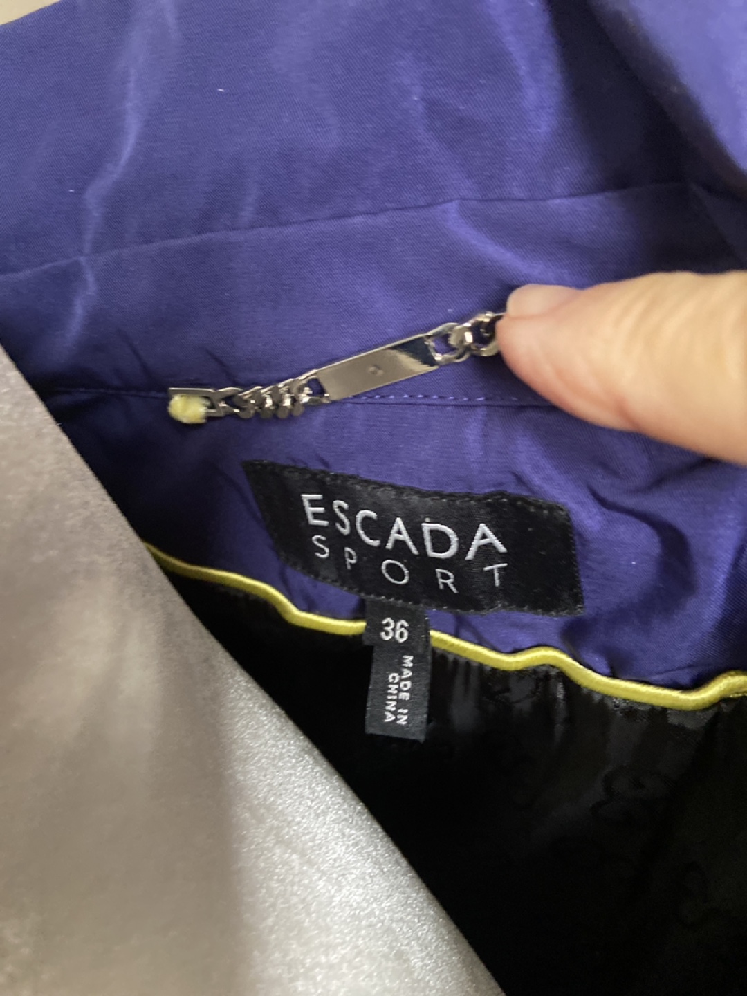 Escada Sport Blue Trench Coat Size 36 - photo 3
