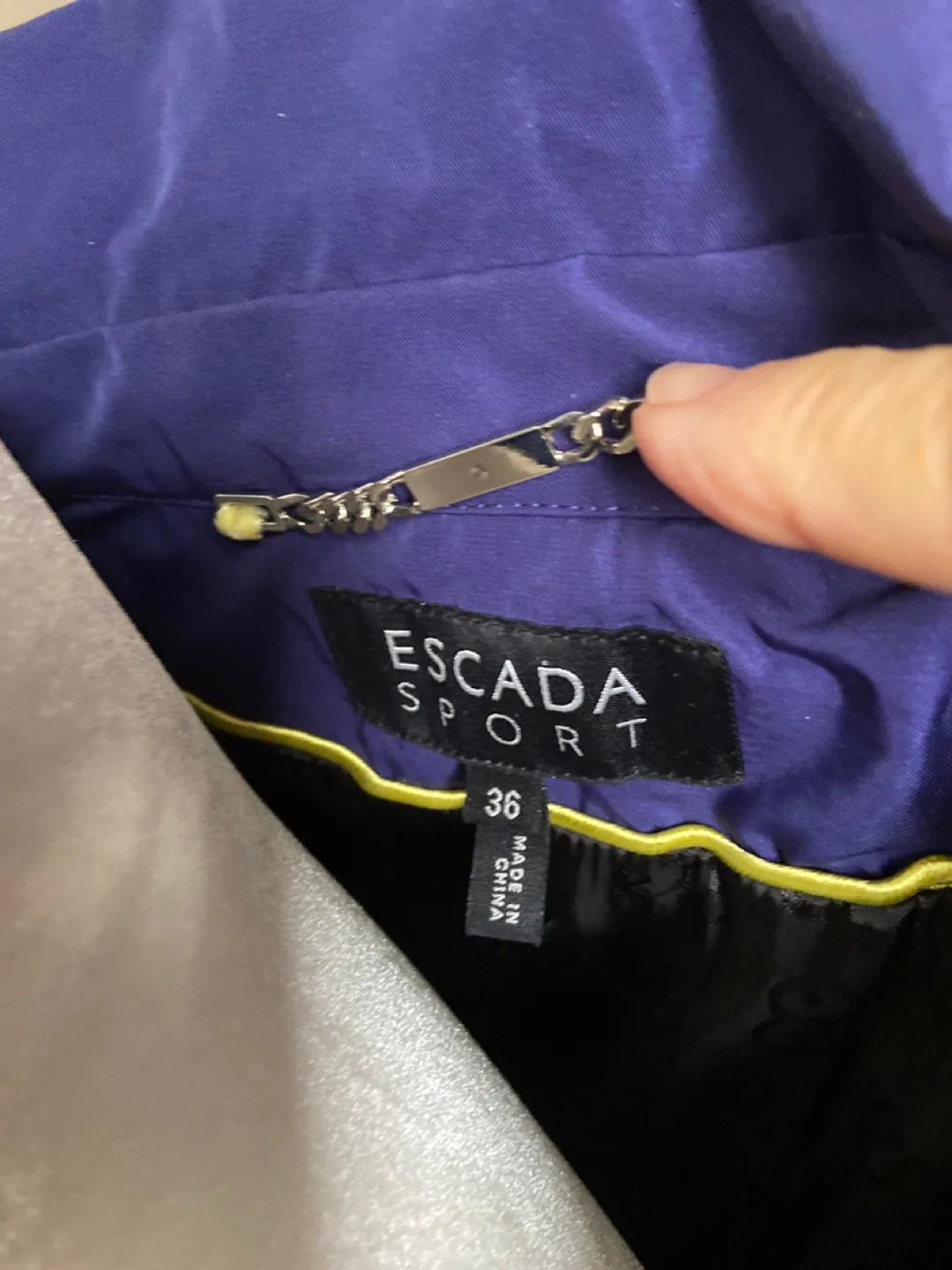 Escada Sport Blue Trench Coat Size 36 image indicator(3)
