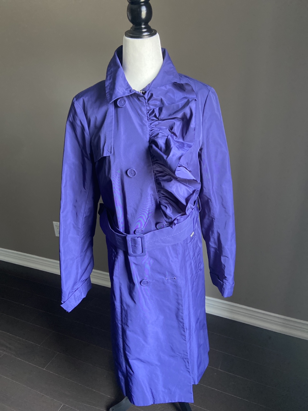 Escada Sport Blue Trench Coat Size 36