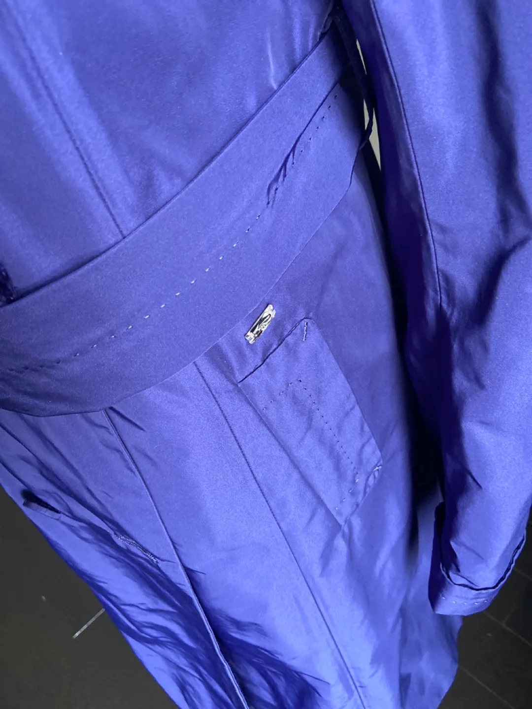 Escada Sport Blue Trench Coat Size 36 image indicator(2)