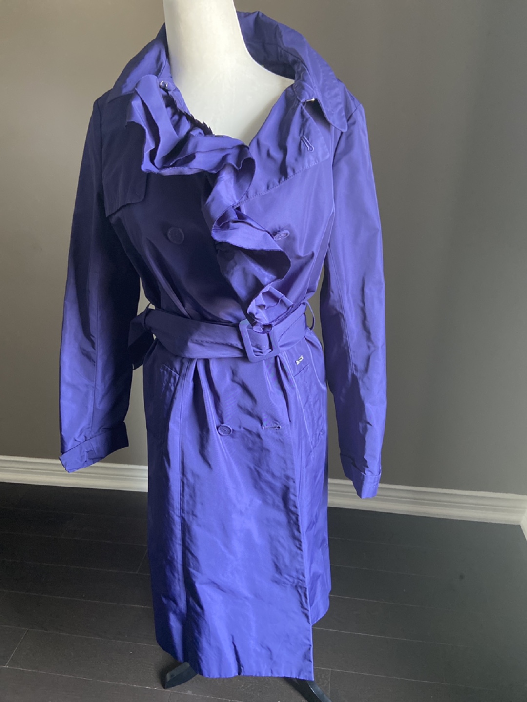 Escada Sport Blue Trench Coat Size 36 - photo 4