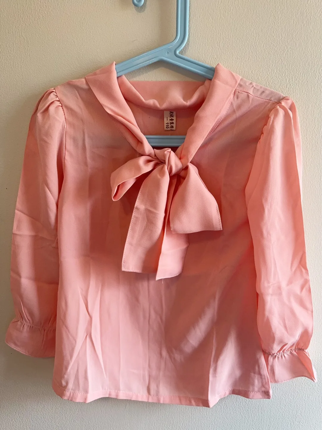 3-4T Pink Blouse with Bow Tie Detail image indicator(2)