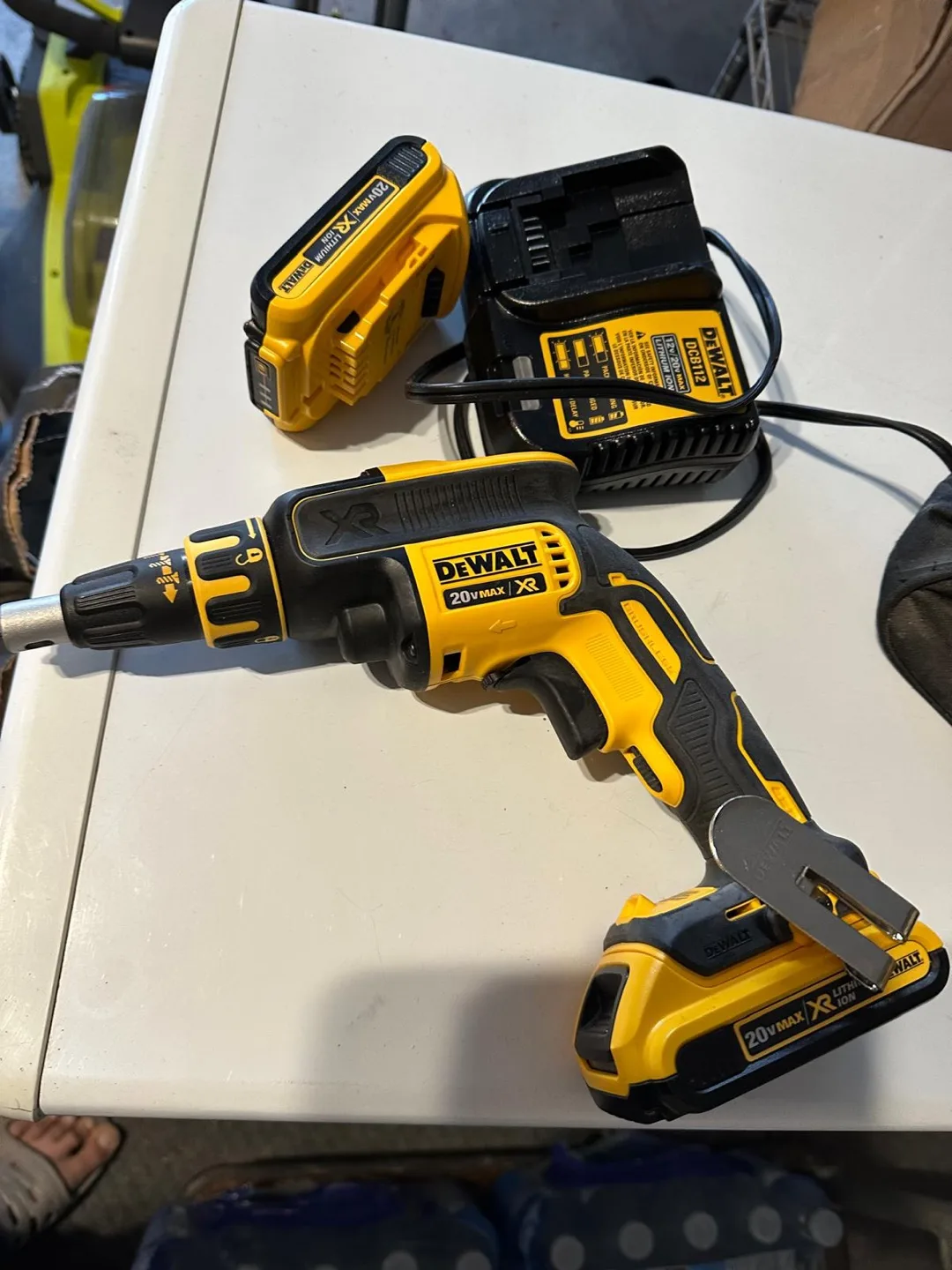 Dewalt 20V Max XR Cordless drill with Batteries and Charger thumbnail