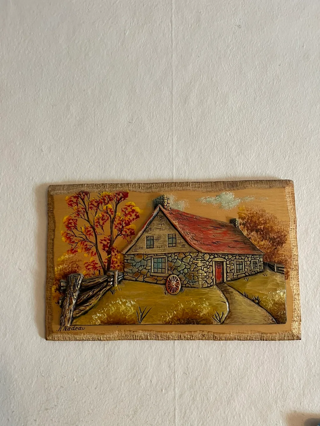 Vintage Wooden Wall Hanging - Autumn Farmhouse thumbnail