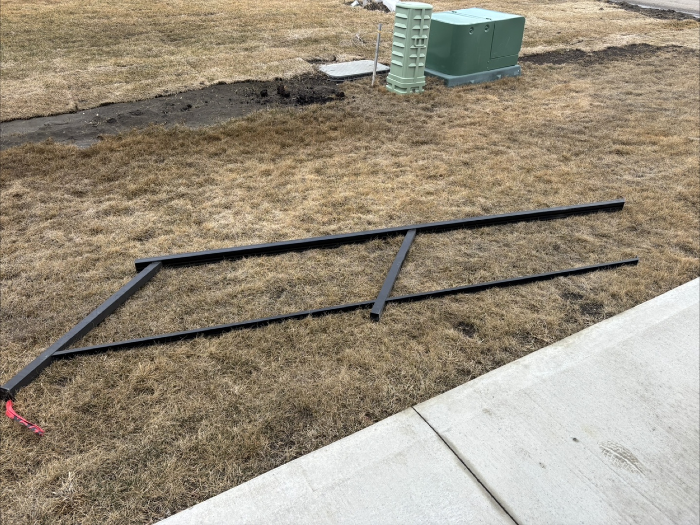 Black Metal Frame Stair Rail