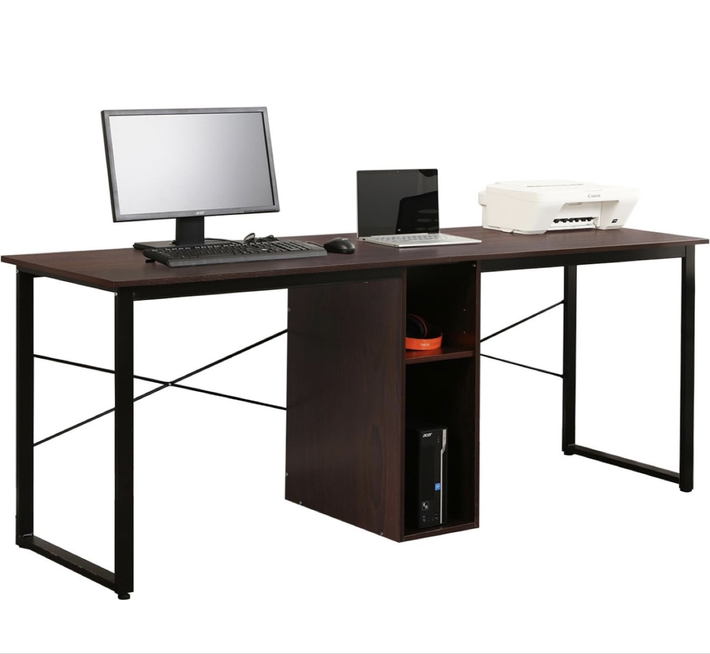Large Computer Desk with Storage - photo 5