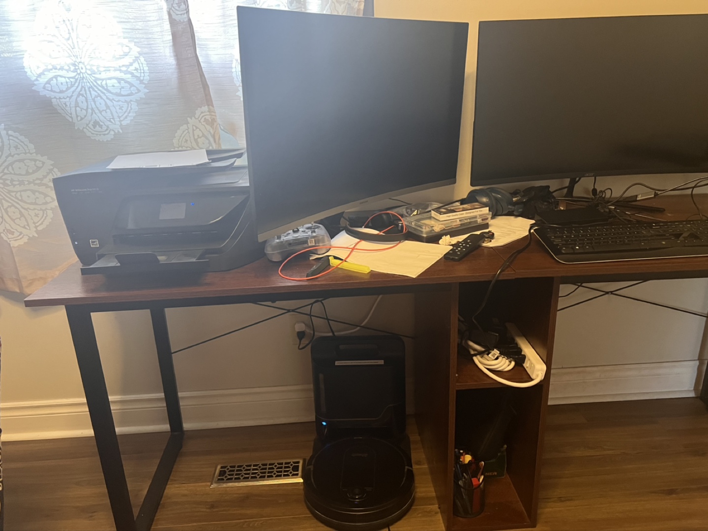Large Computer Desk with Storage - photo 4