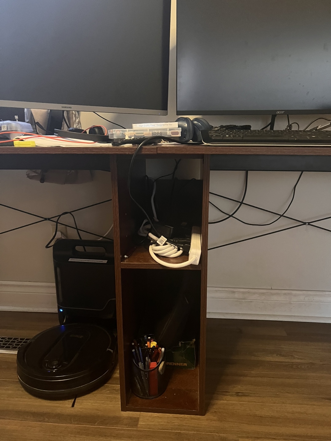 Large Computer Desk with Storage - photo 3