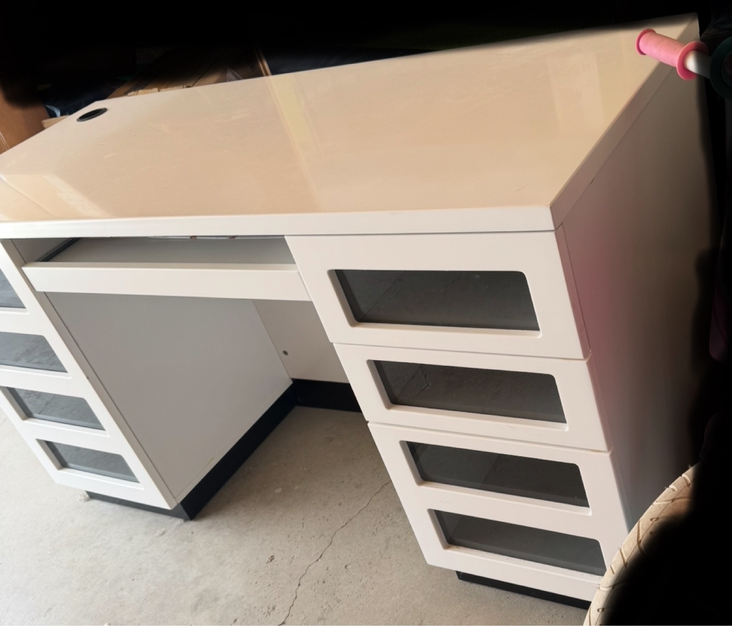 White Vanity Makeup Desk with Lite up Mirror - photo 5