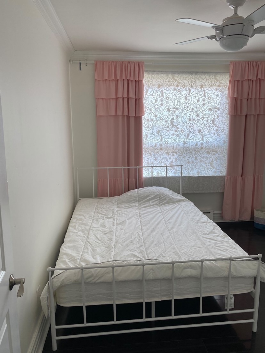 White Metal Queen Bed Frame