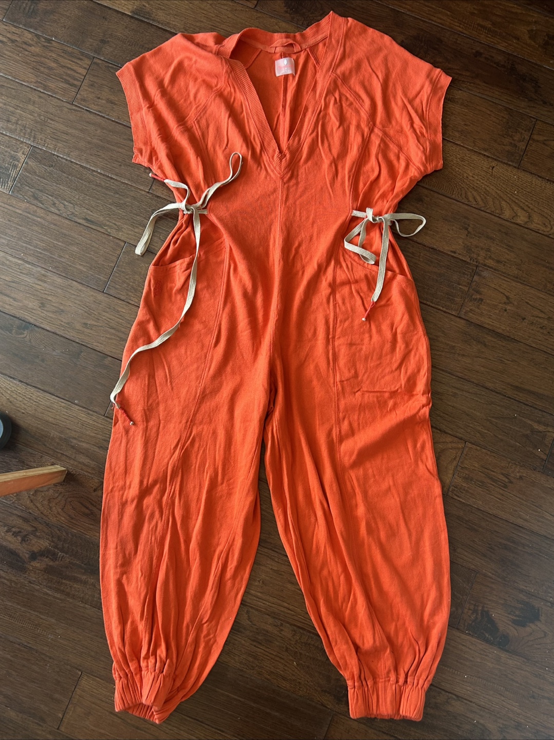 Free People Orange Jumpsuit