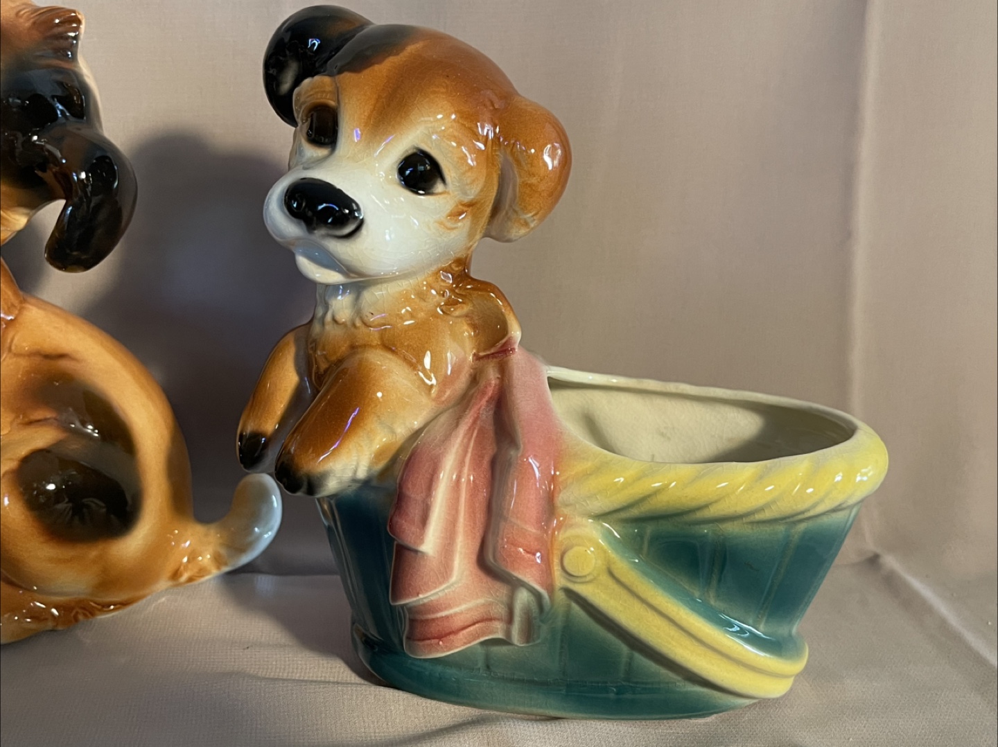 Vintage Ceramic Dog Planters Lot - photo 5