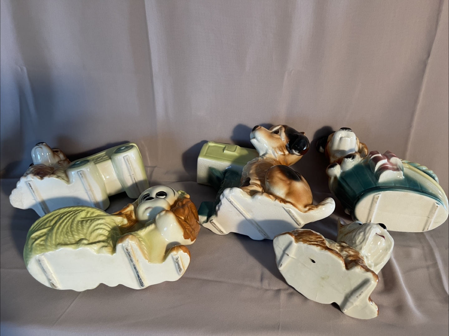 Vintage Ceramic Dog Planters Lot - photo 2