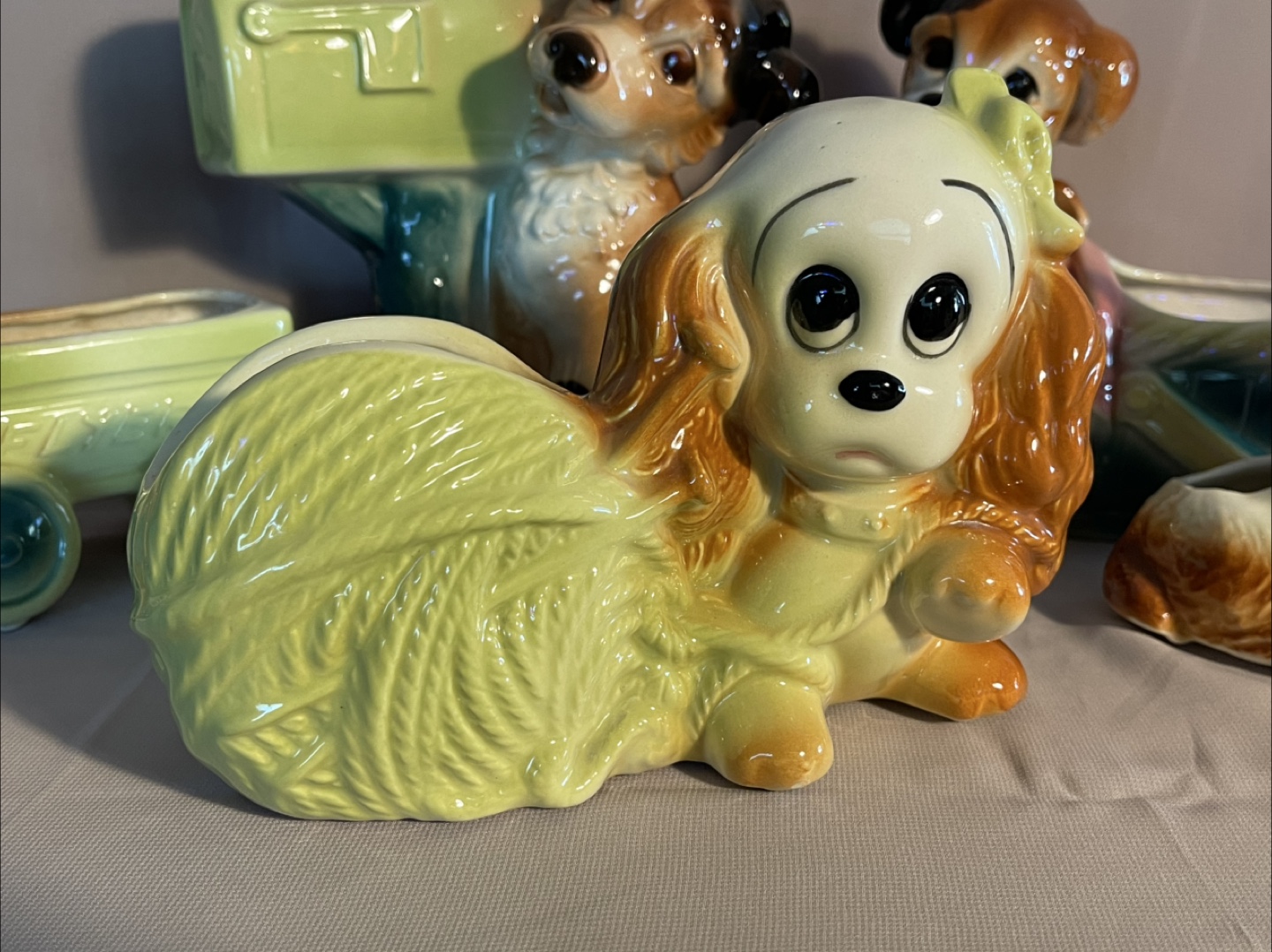 Vintage Ceramic Dog Planters Lot - photo 3