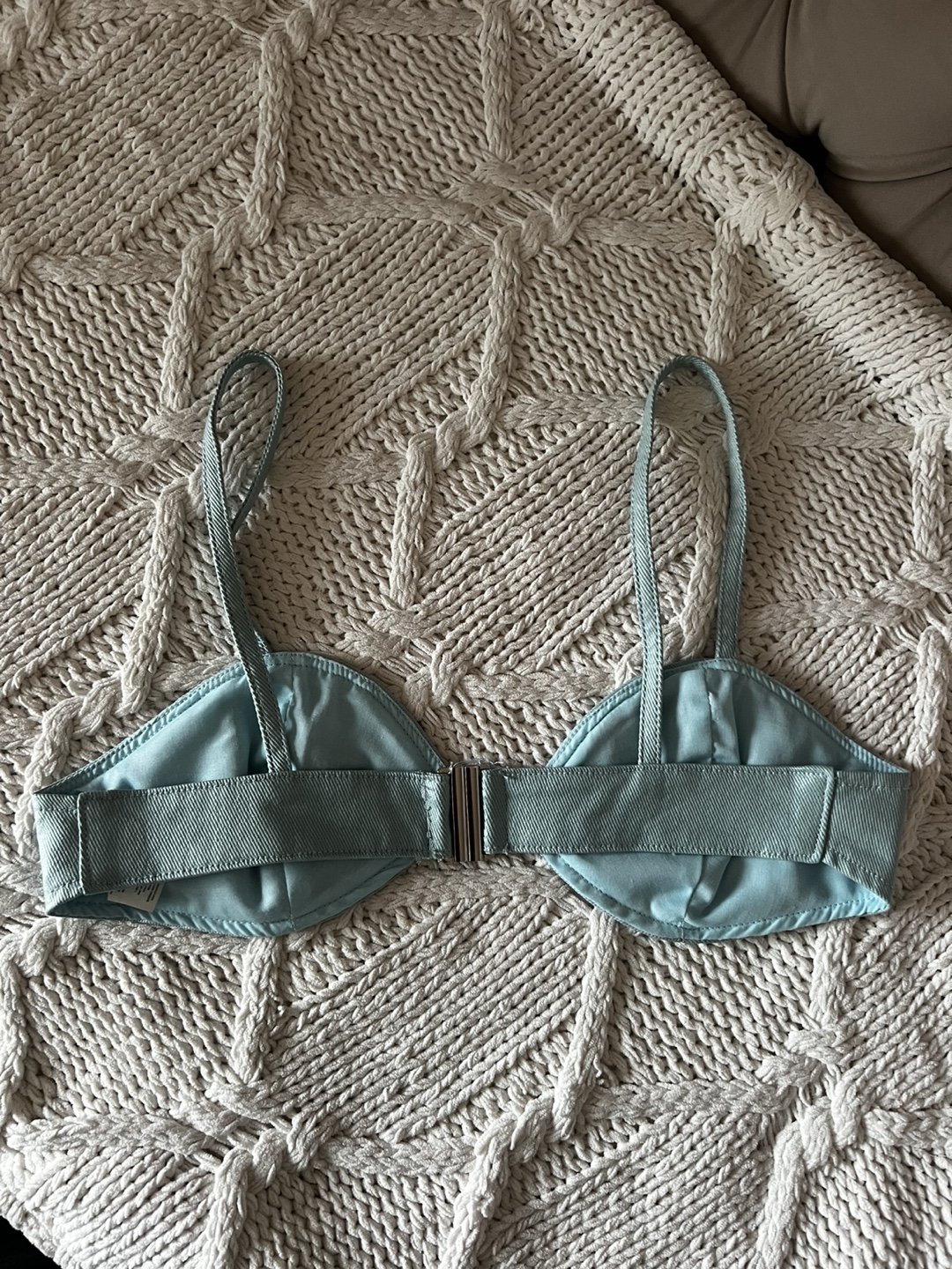 Sage Green denim top bra - photo 2