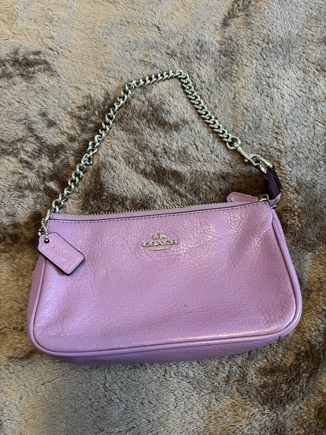 Coach Mini Purple Chain Bag thumbnail