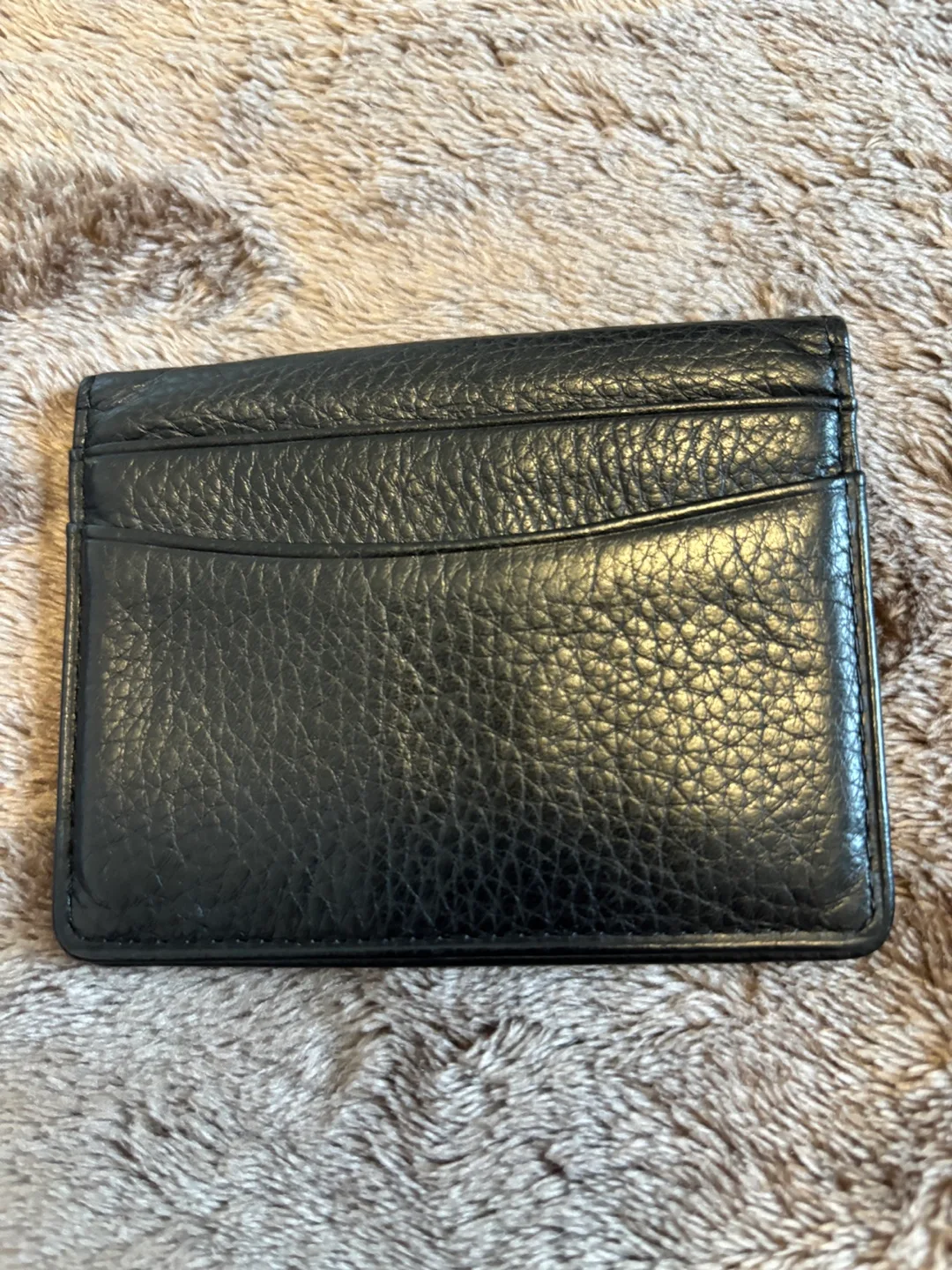Black Leather Card Holder Wallet thumbnail