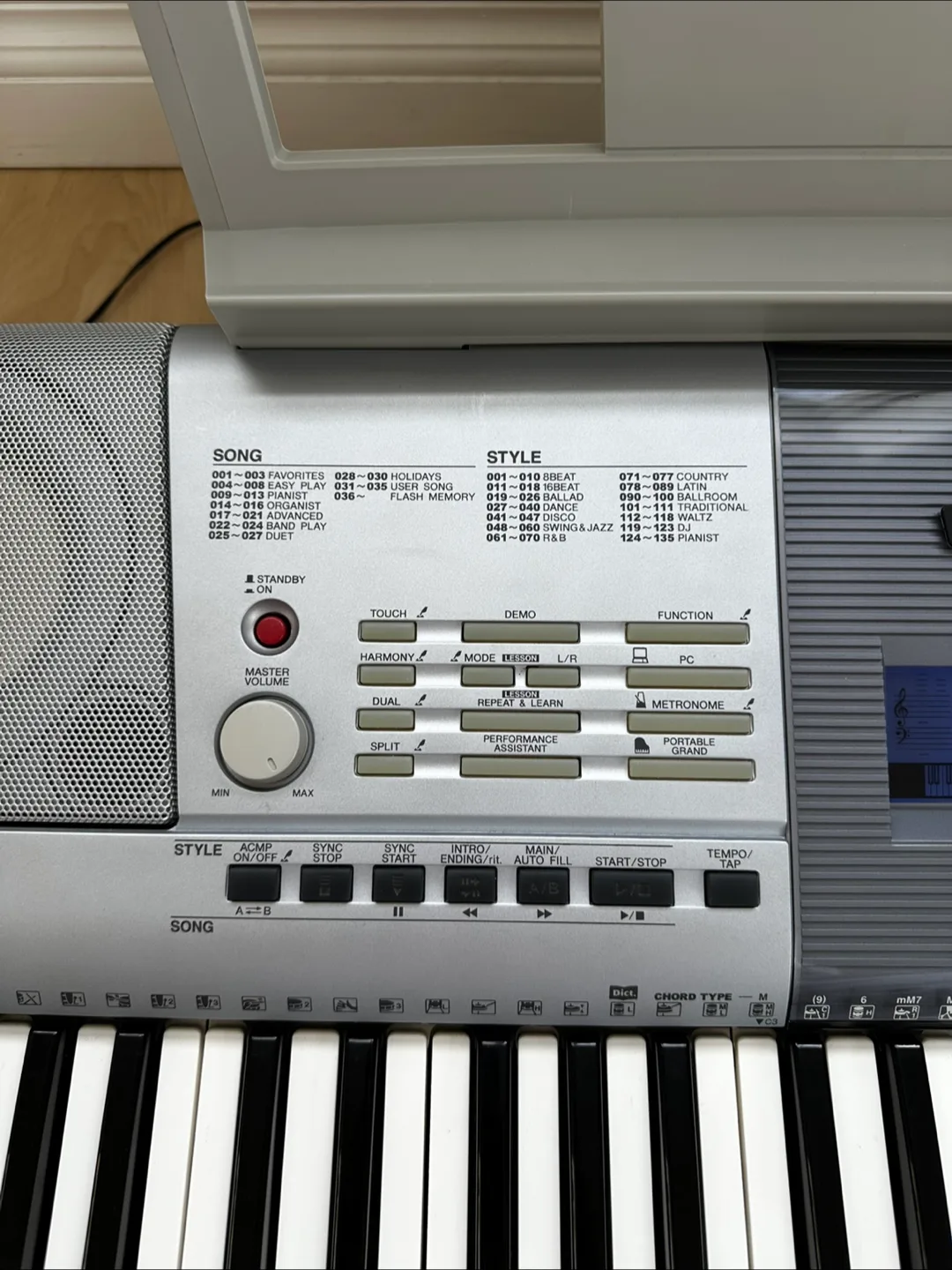 Yamaha PSR-293 Keyboard image indicator(3)