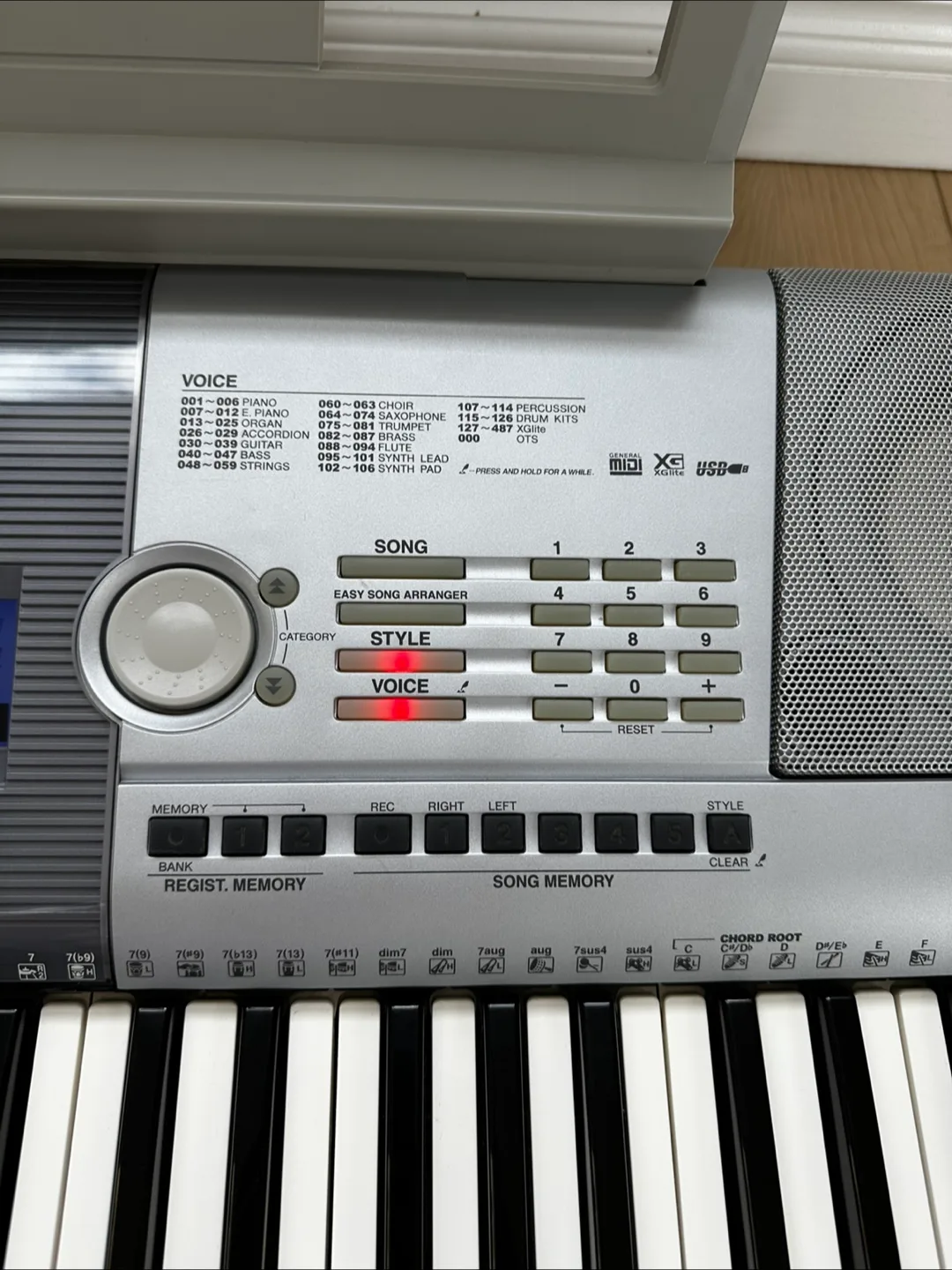 Yamaha PSR-293 Keyboard image indicator(5)