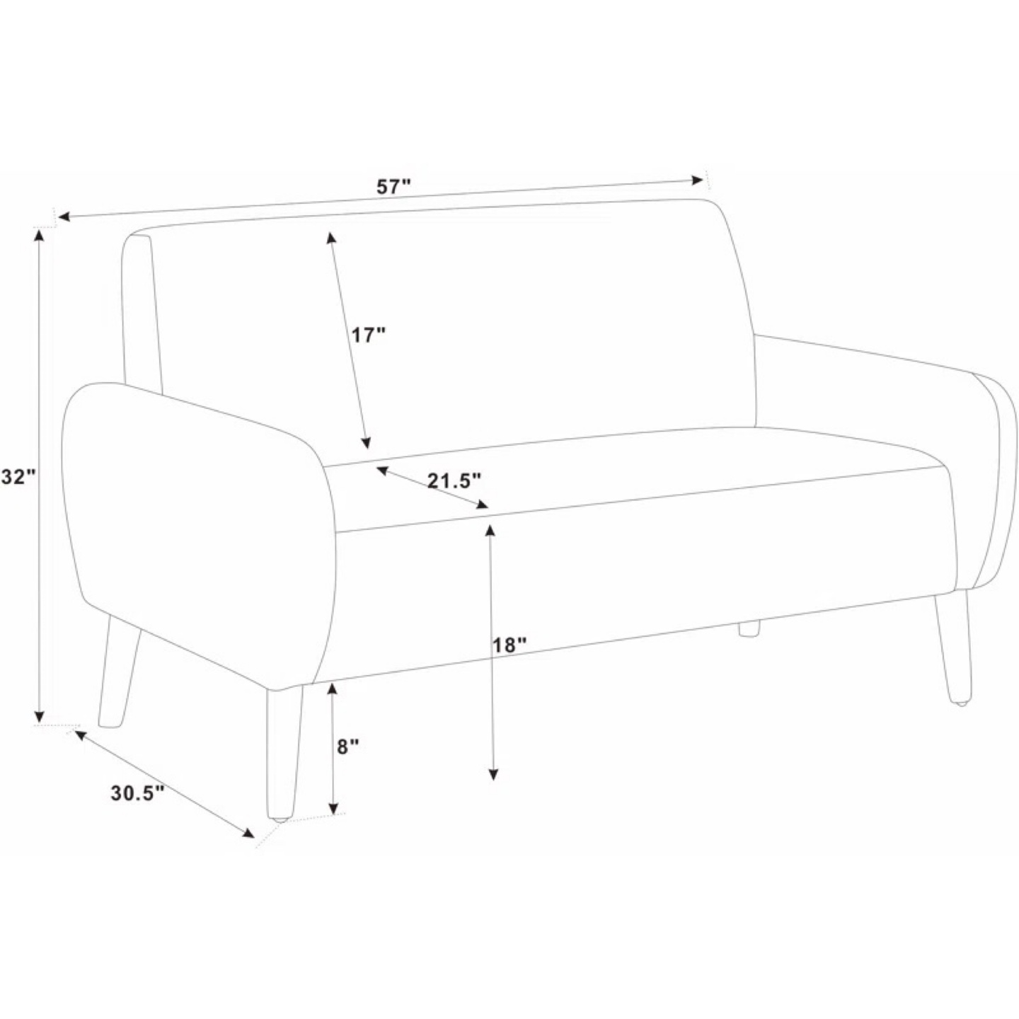 Corduroy Loveseat - photo 4