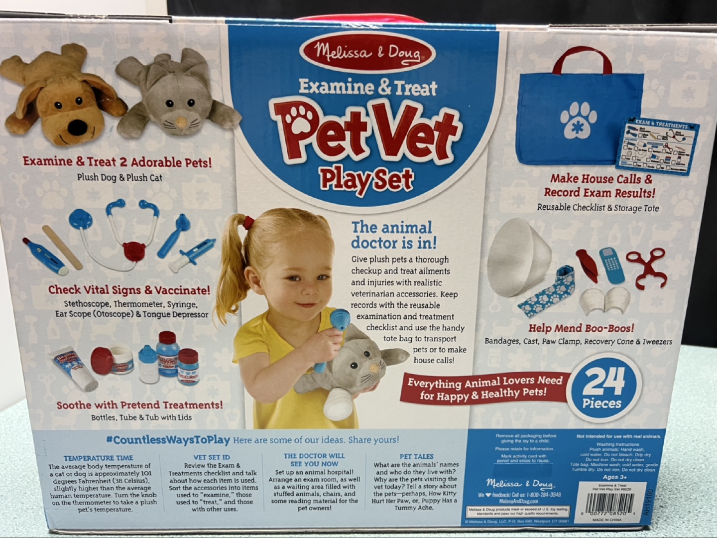 Melissa & Doug Examine & Treat Pet Vet Play Set - 24 Pieces - photo 2