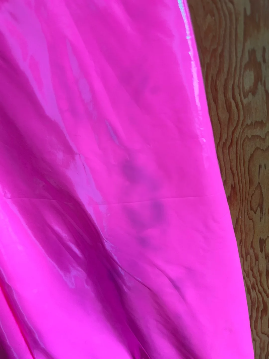 🥕large Pink Vinyl Mini Dress w/Reflective Detail image indicator(3)