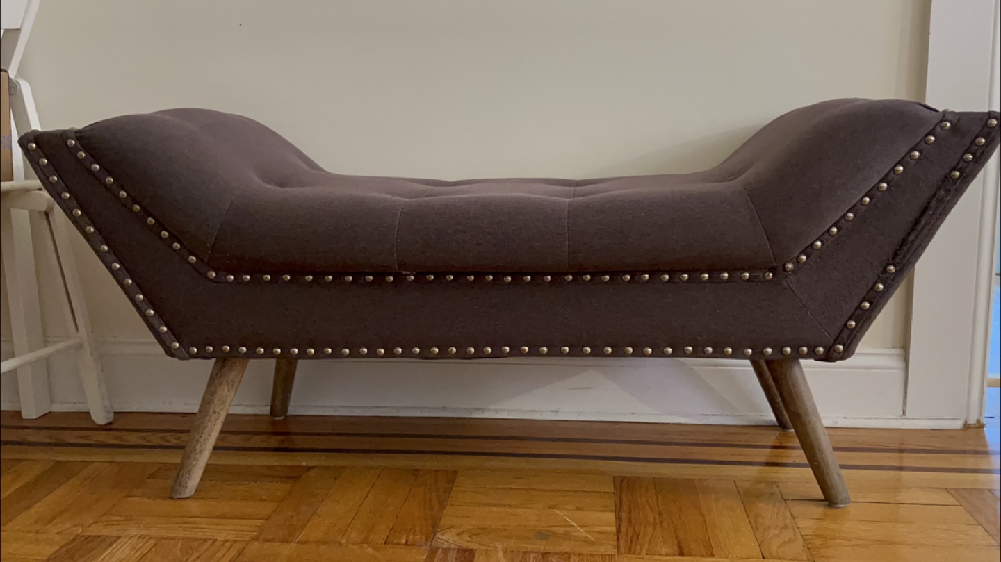 Mid-Century Modern Tufted Ottoman Bench - photo 2