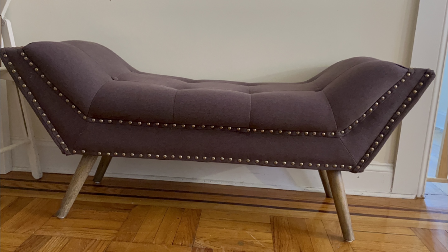 Mid-Century Modern Tufted Ottoman Bench - photo 5