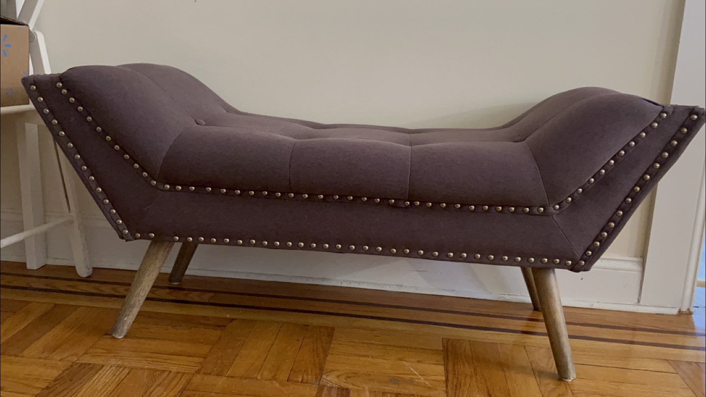 Mid-Century Modern Tufted Ottoman Bench - photo 4
