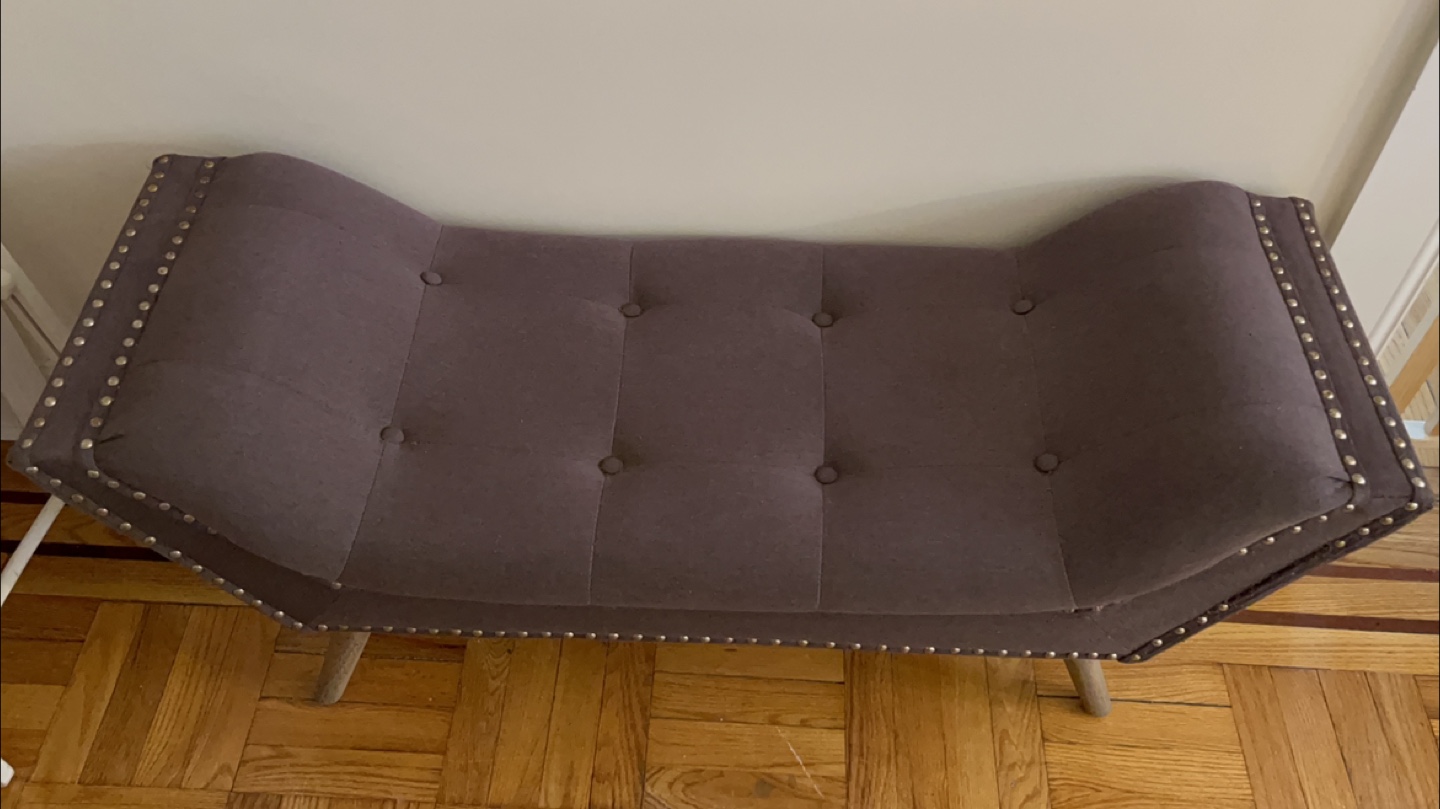 Mid-Century Modern Tufted Ottoman Bench - photo 3