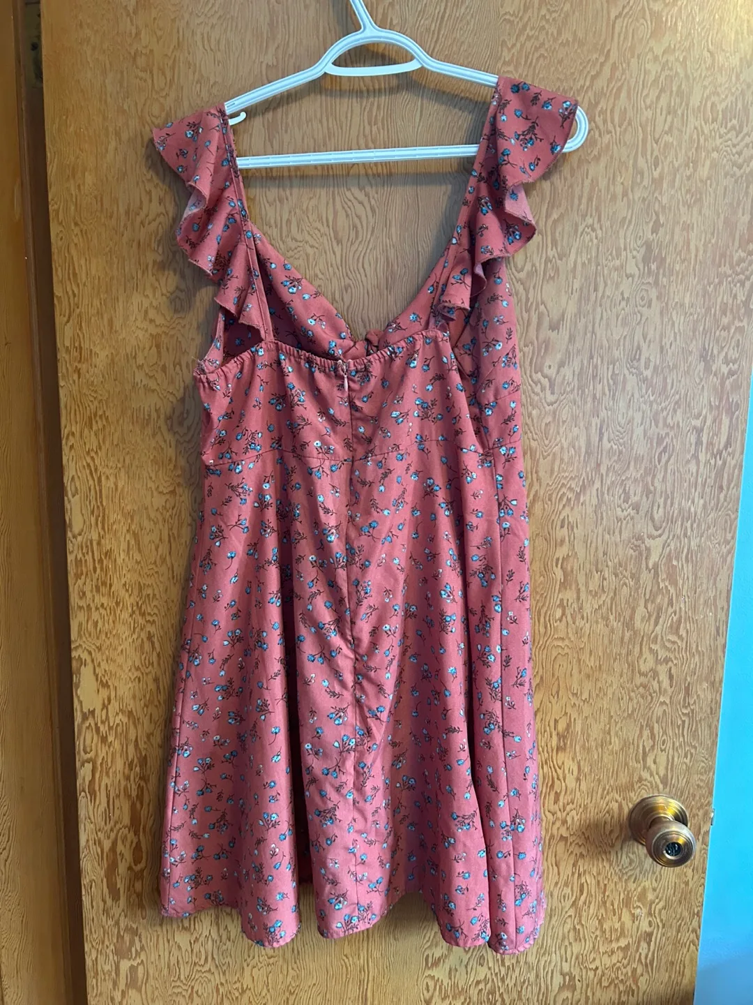 🥕large Adorable Dusty Rose Floral Summer Dress image indicator(2)