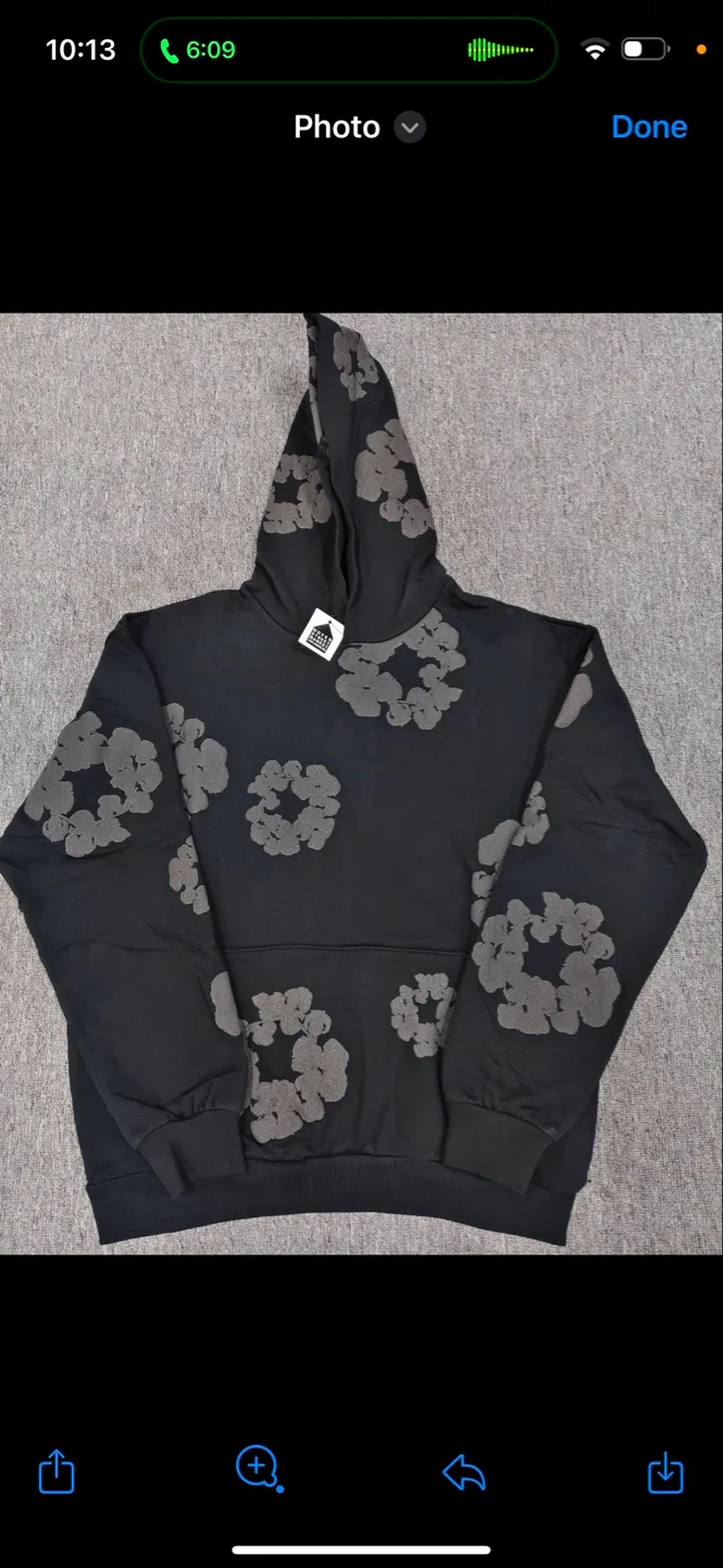 Black Flower Hoodie thumbnail