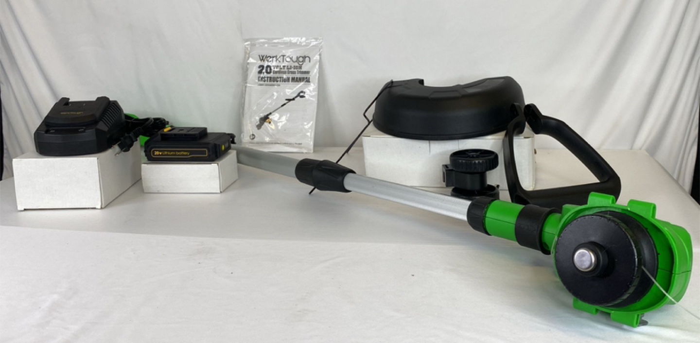 WerkTough 20V Cordless Grass Trimmer with Accessories