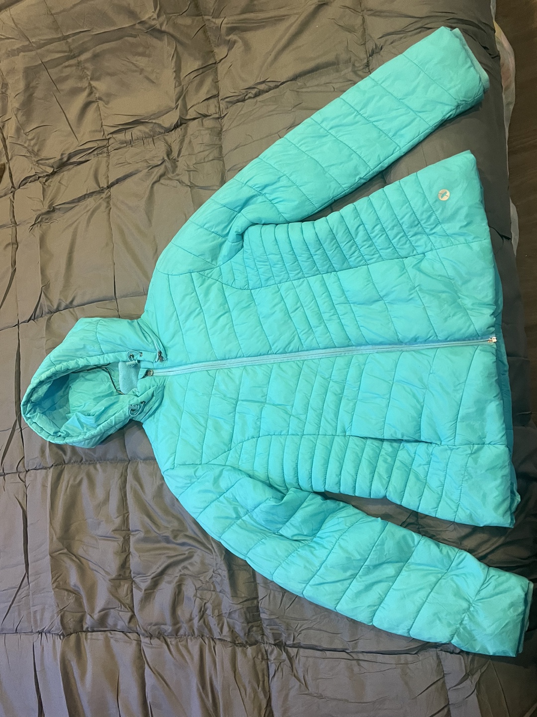 Women's XERsion Teal Puffer Jacket Size Large