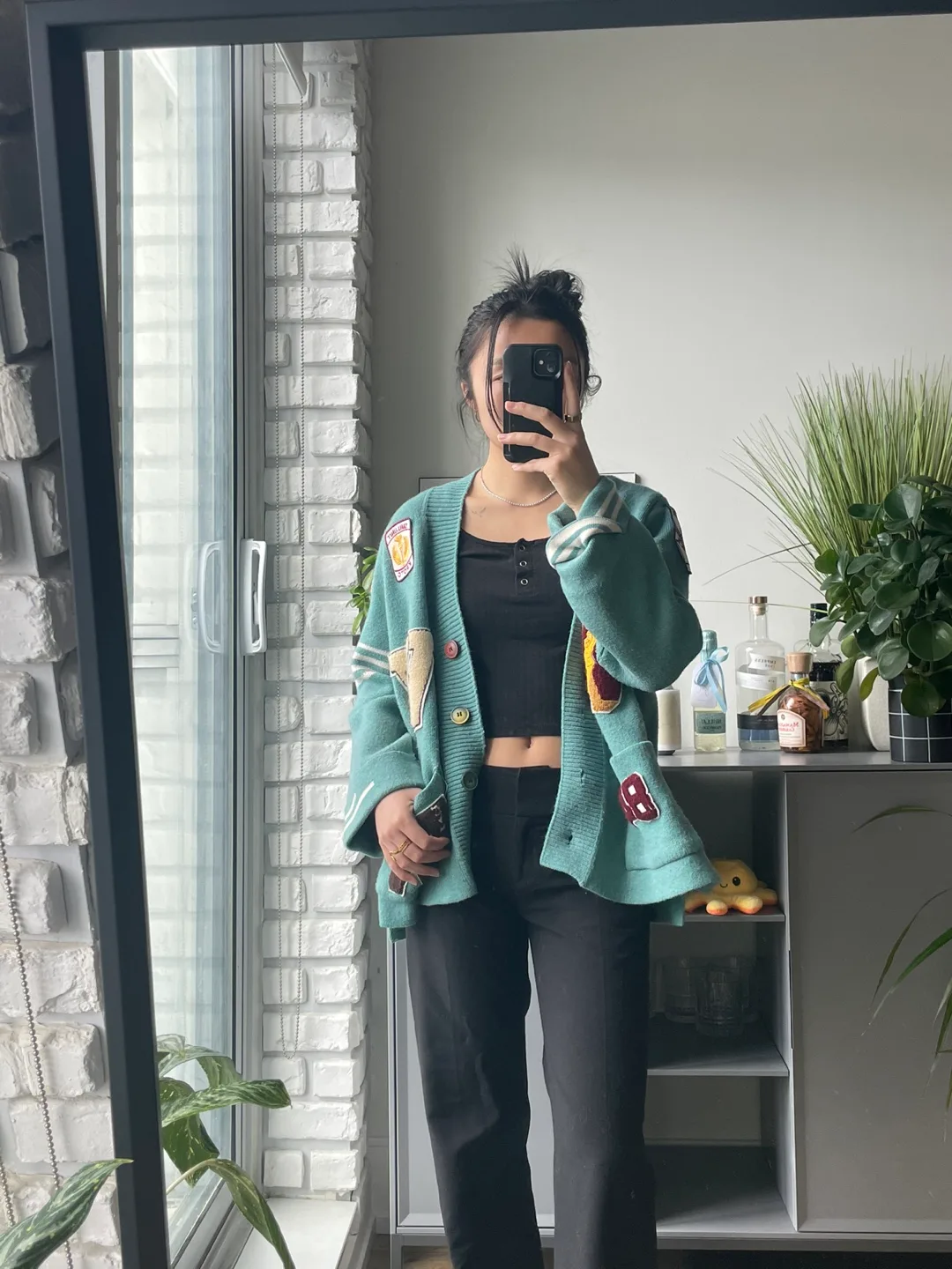 Embroidered Pastel Green Cardigan 💚 thumbnail