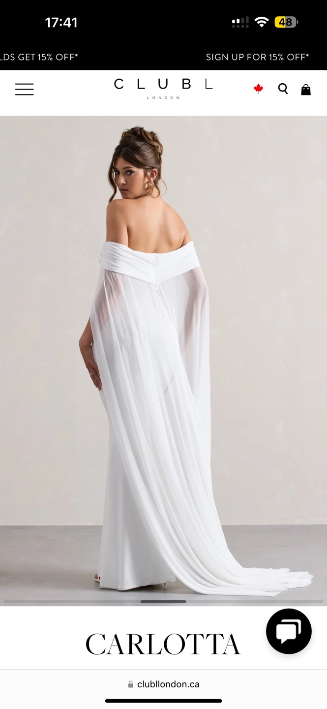 Club L London Carlotta White Maternity Gown
