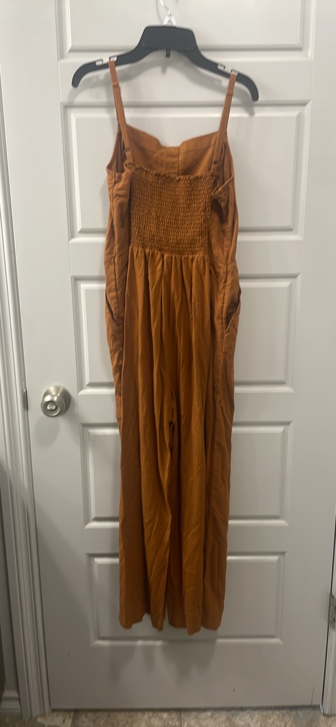 Old Navy Mustard Yellow/Brown Jumpsuit Size M - photo 3