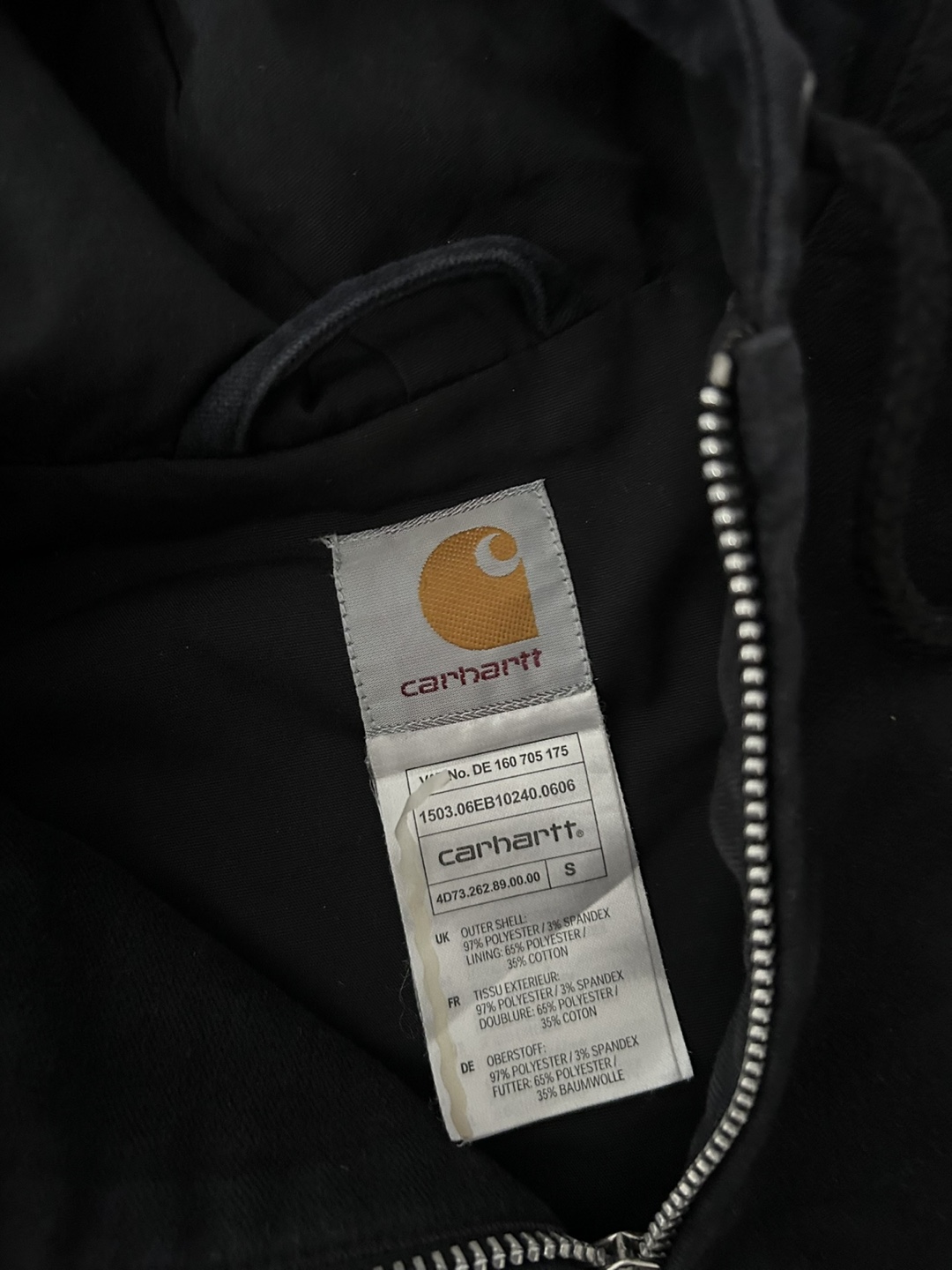 Carhartt Hooded Zip-Up Jacket - Size Small - photo 3