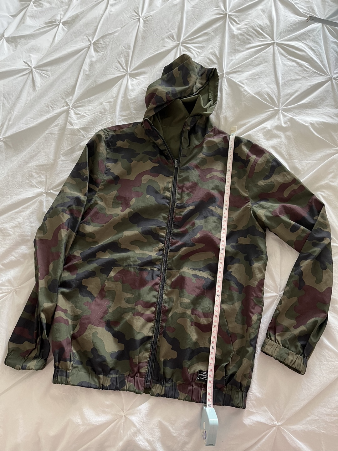 Camouflage Print Zip-Up Hoodie Jacket
