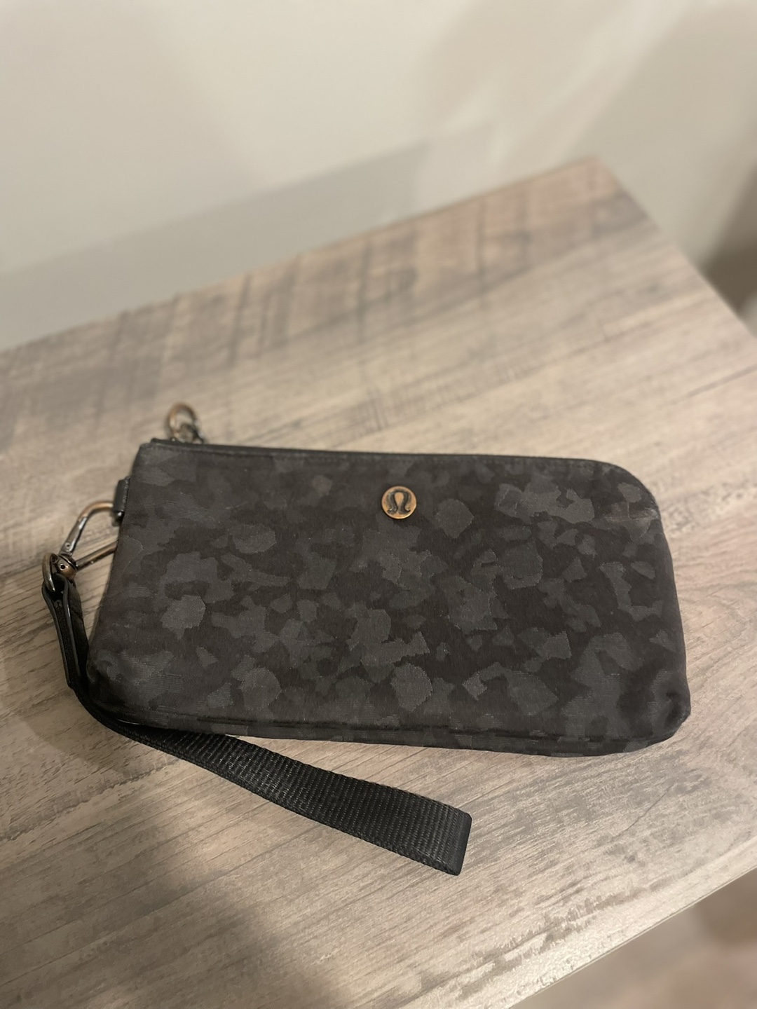 Lululemon Black Camo Wristlet