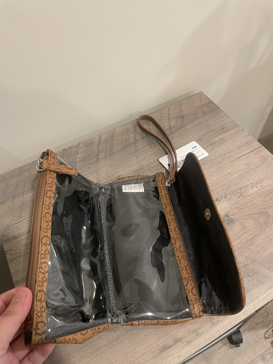 Guess Brown Logo Wristlet - photo 2