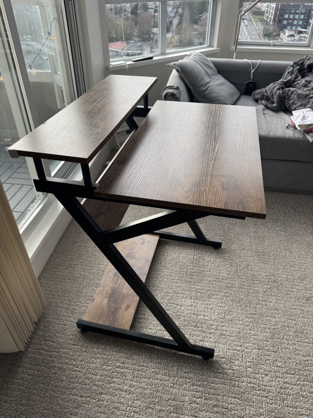 Small Computer Desk with Shelf - photo 2