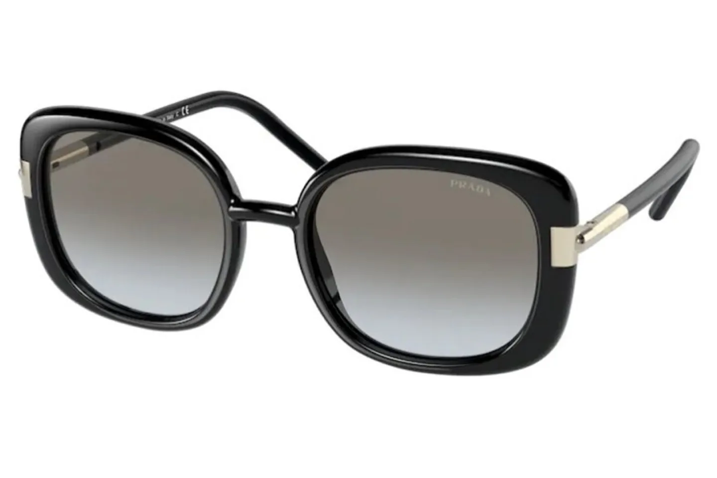 Prada Sunglasses - Black Frame, Grey Lenses thumbnail
